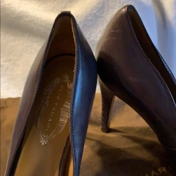 Rare Find!!! Ellie Tahari Eur Sz 40 Choc Bwn Heels - Picture 3 of 11